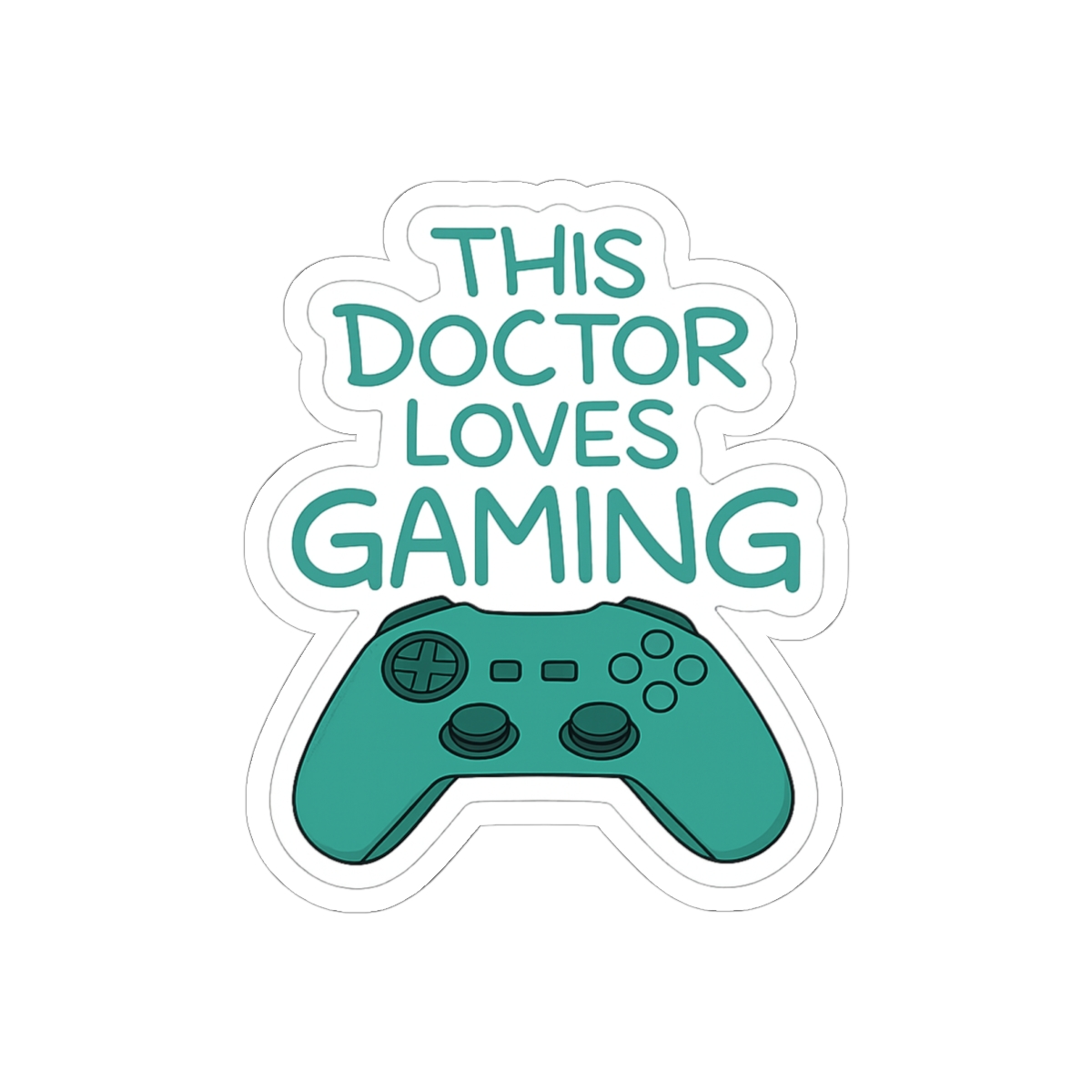 Doctor Loves Gaming Sticker | Funny Gamer Vinyl Decal — official Dr. K / HealthyGamerGG Stickers